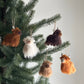 Felt Highland Cow Ornament: Brown