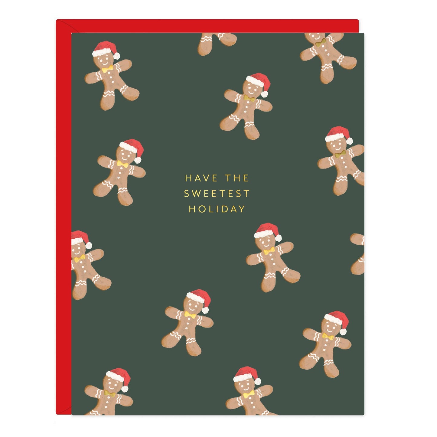 Gingerbread Christmas Card: Single