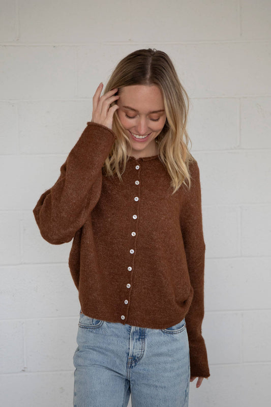 Piper Cardigan: Brown