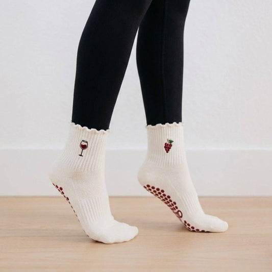 The Red Cabernet Grip Socks