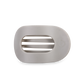 Round Flat Hair Clip | Med. | Silver Flames