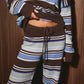 Crewneck Multi Stripe Lounge Set