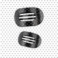Flat Round | Black Polka Dot Party | Medium Hair Clip