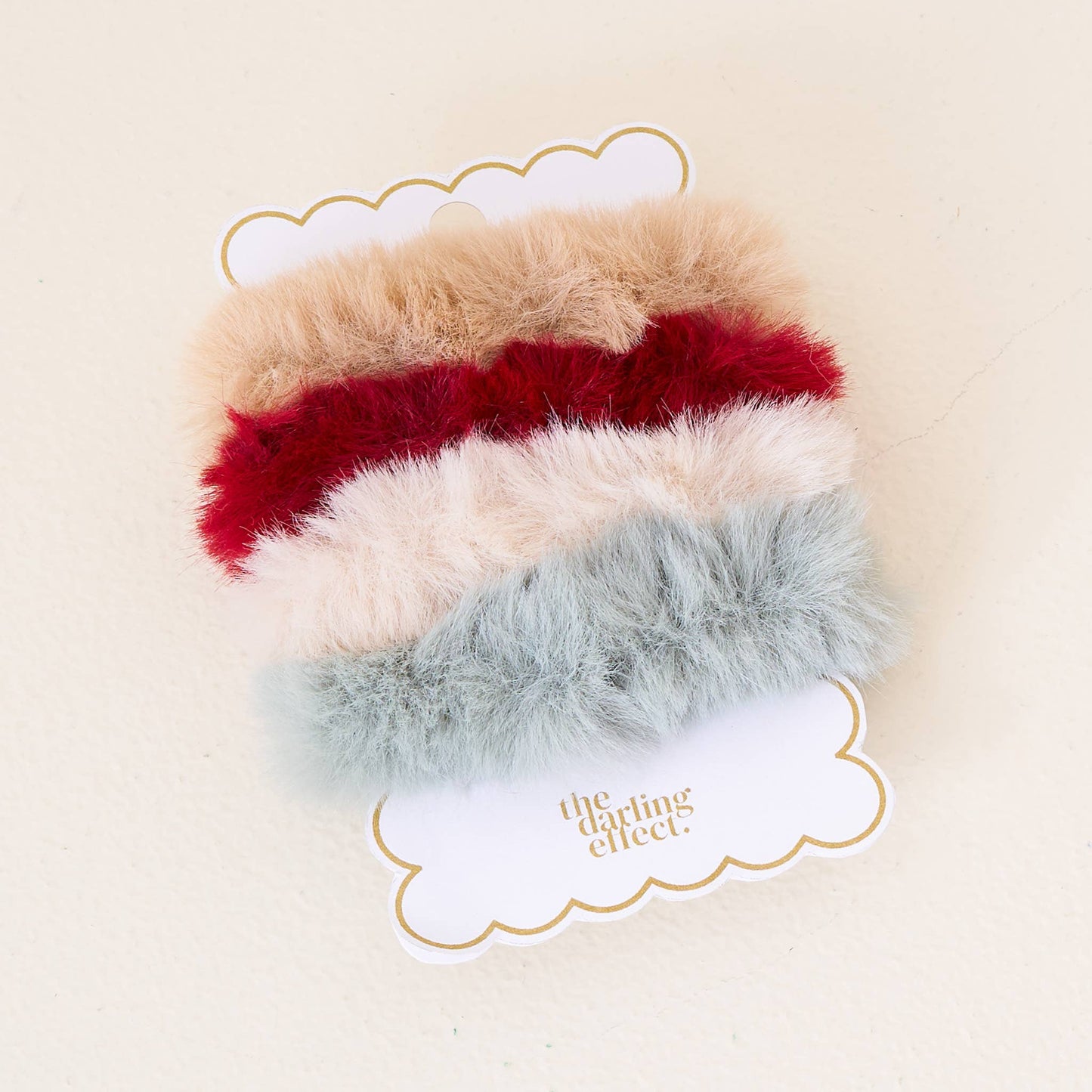 Faux Fur Scrunchie Set-Chill