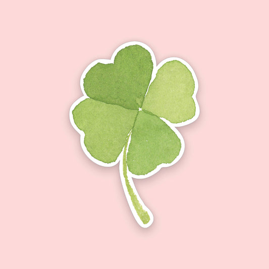 Four-leaf Clover Sticker | Lucky Clover Sticker | 2" x 1.5"
