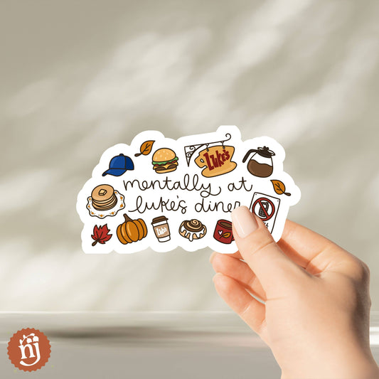 Mentally At Luke's Diner Sticker | Gilmore Girls Inspired