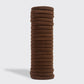 Recycled Fabric Seamless Hair Elastics 20pc Set - Chocolate