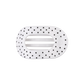 Flat Round | White Polka Dot Party | Medium Hair Clip