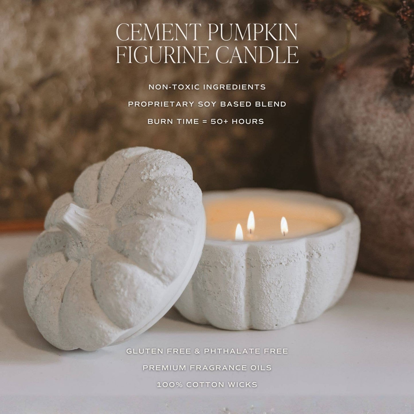 Pumpkin Jar Soy Candle, 13.5 oz - Cashmere and Vanilla