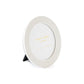 Grey Stripe Round Picture Frame
