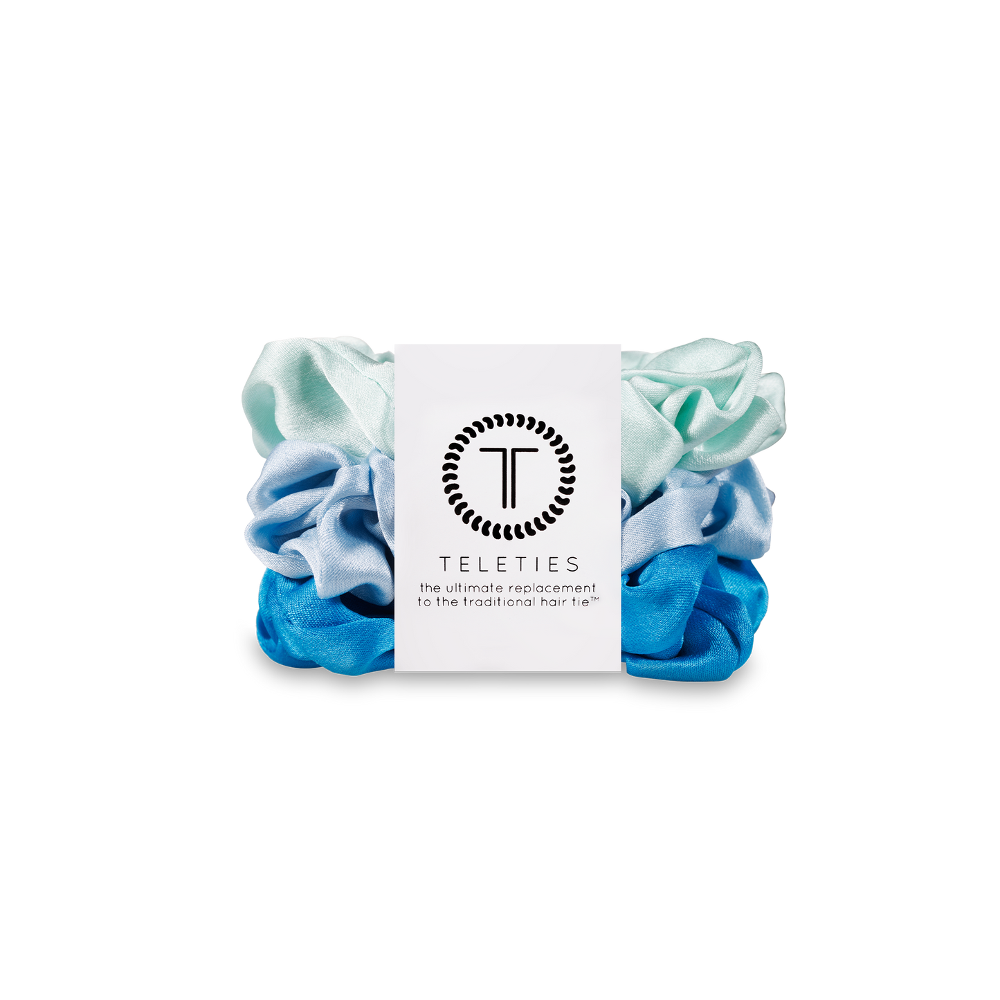 Teleties Silk Hair Scrunchie | Small | Blue My Mind