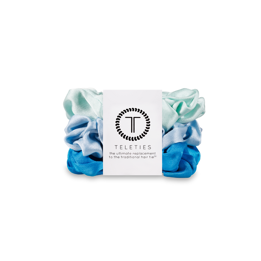 Teleties Silk Hair Scrunchie | Small | Blue My Mind