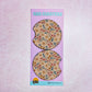 2 Car Coasters, Neutral Fall Floral Pattern