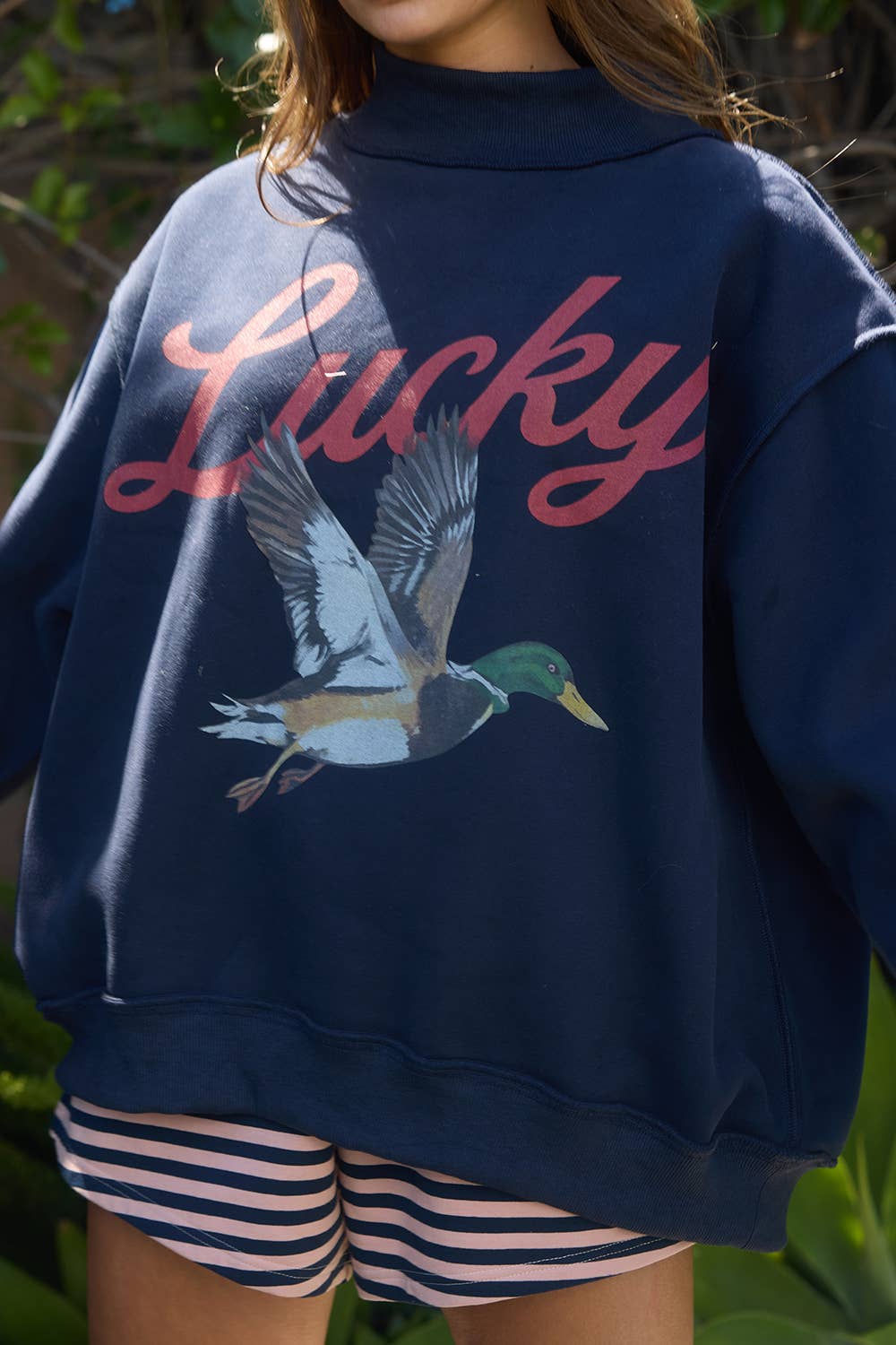 Lucky Duck Reversible Mockneck Sweatshirt