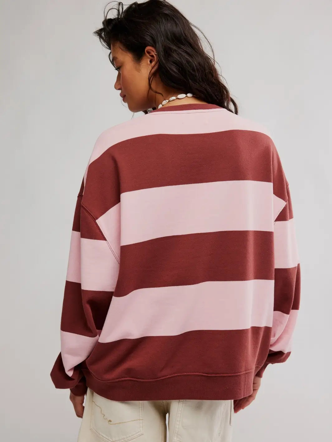 Free People Classic Striped Crew Wide