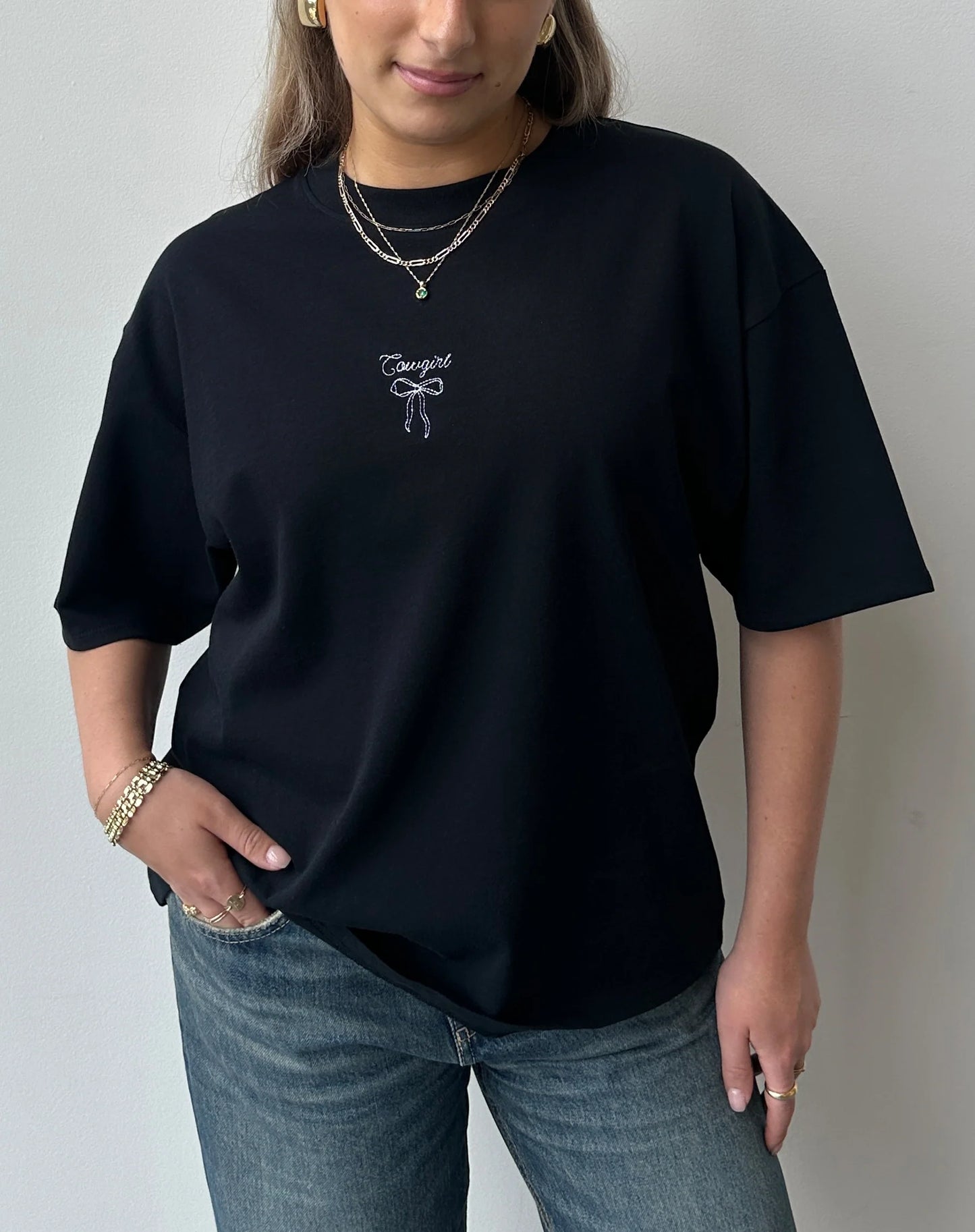 Brunette The Label Cowgirl Boxy Tee