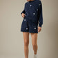Embroidered Daisy Shorts