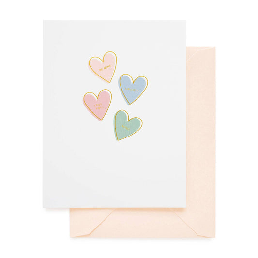 Candy Hearts | Letterpress Valentine's Day Card