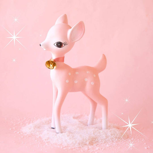 Holiday Retro Deer Figurine | Pink