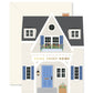 Blue Home Sweet Home Shutters folded Greeting Card