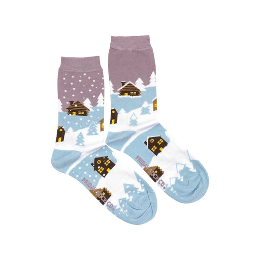 Friday Sock Co. Snowy Village Women's Socks