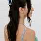 Teleties Open Hair Clip | Med. | Clear Skies