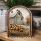 Arch Top Harvest Barn Framed Art  : 6x8"