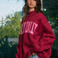 Burgundy Dilly Dally Mockneck Sweatshirt