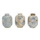 Terracotta Vase With Blue Pattern