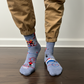 Men’s Funny Hockey Mid-Calf Scene Socks