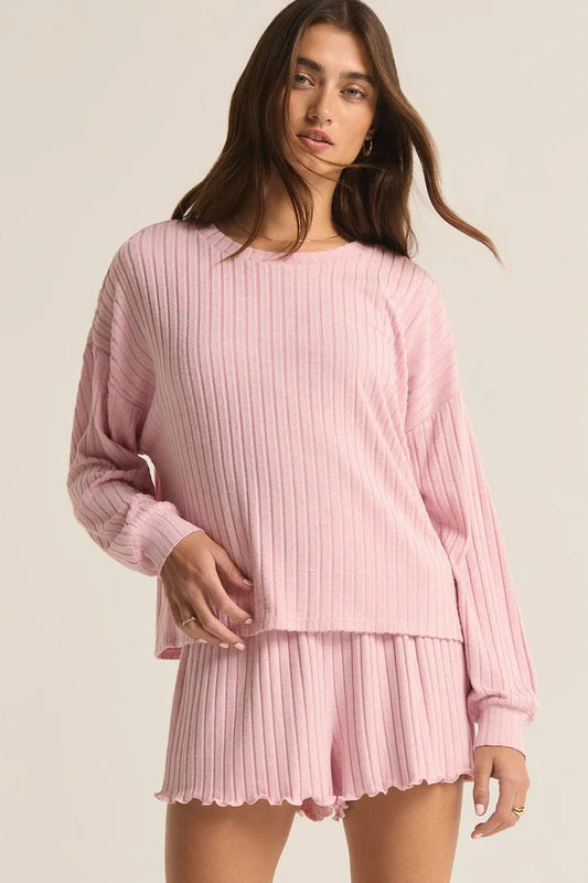 Z Supply Daydream Rib Long Sleeve Top