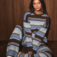 Crewneck Multi Stripe Lounge Set