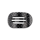 Flat Round | Black Polka Dot Party | Medium Hair Clip