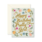 Happy Birthday Pretty Girl Greeting Card