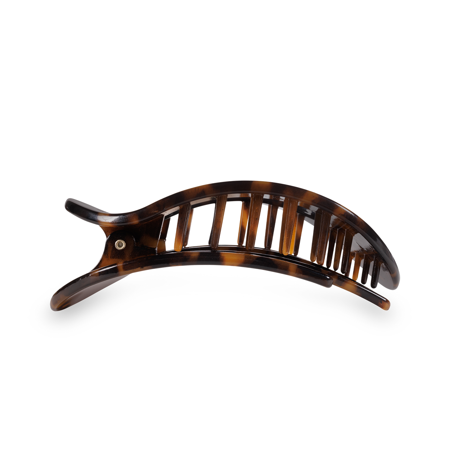 Teleties Round Flat Hair Clip | Medium | Tortoise