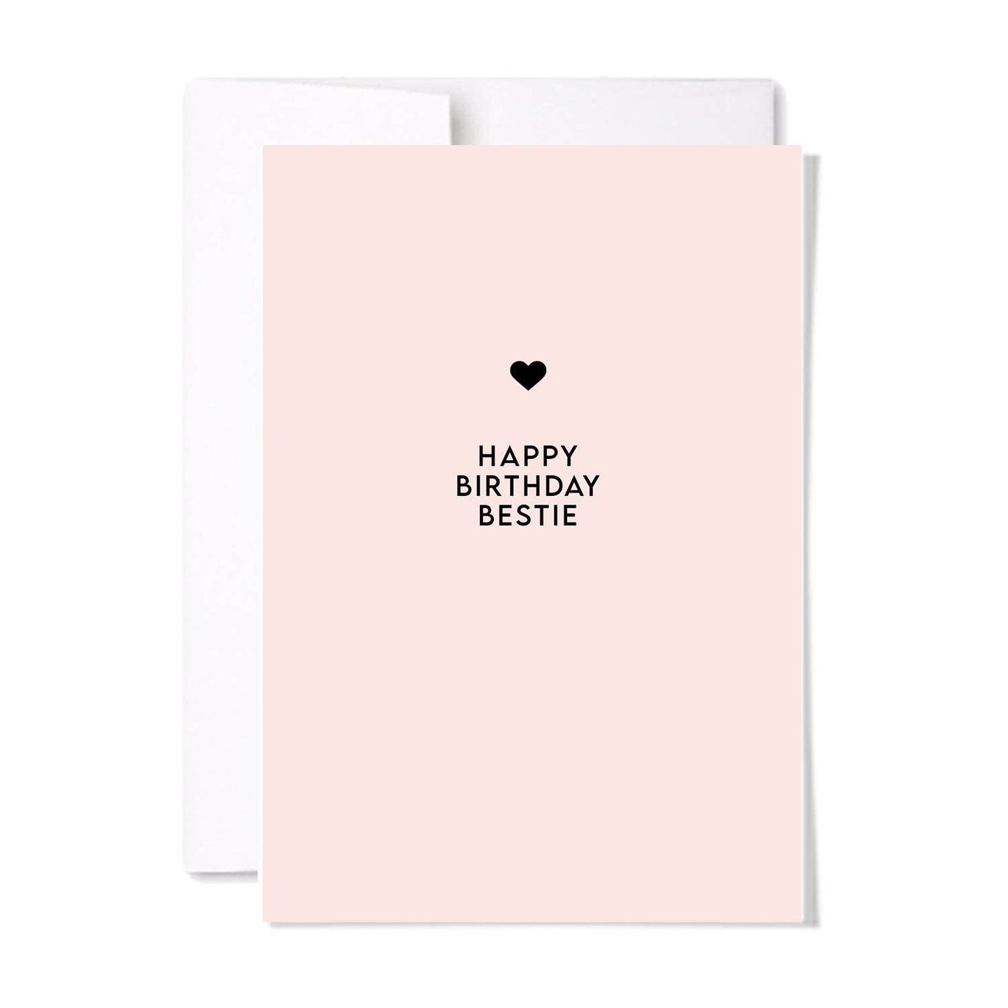 Bestie Birthday | Minimalist Classy Birthday Card: Single Card