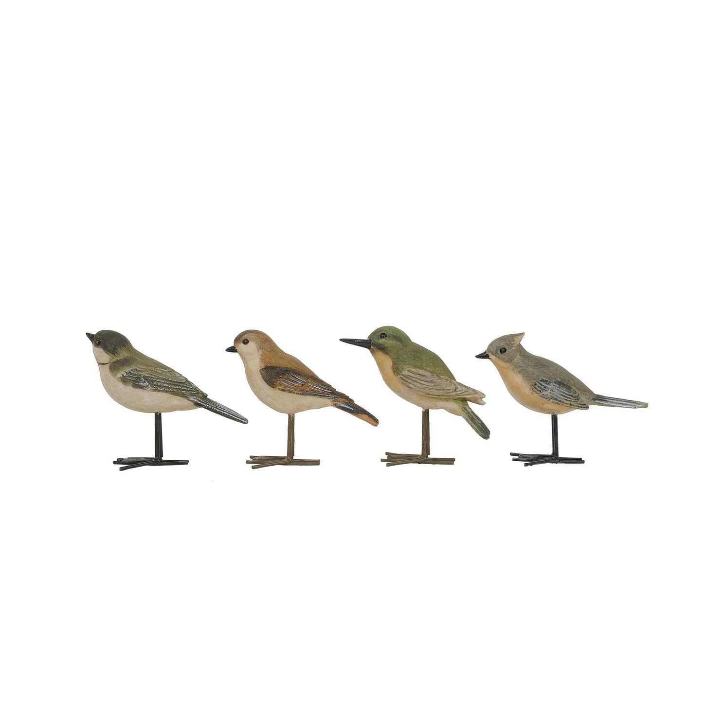 Resin Bird With Metal Feet