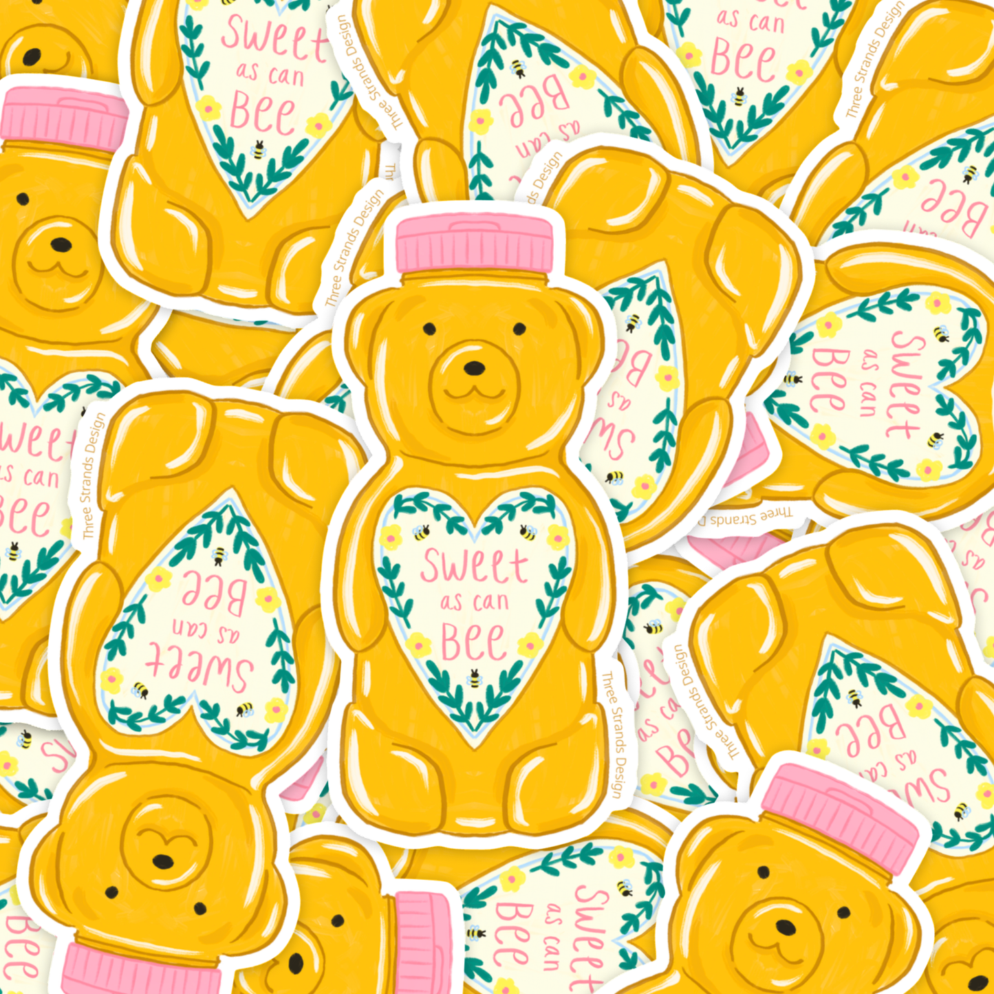 Sweet as Can Bee Honey Bear Sticker