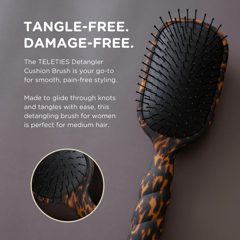 Detangler Brush for Thick Hair- Tortoise