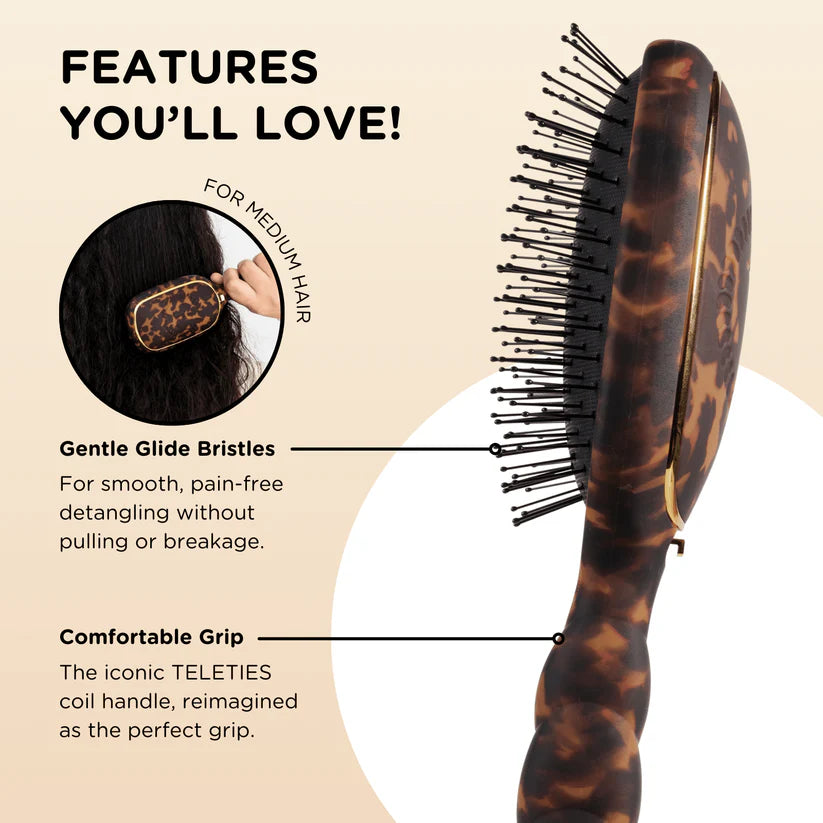 Detangler Brush for Thick Hair- Tortoise