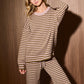 Striped Knit Sweater and Wide Leg Pant Set