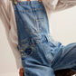 Free People Good Luck Barrel Overalls Ultra Light Beam