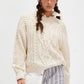 Free People Frankie Cable Sweater Ivory