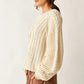 Free People Frankie Cable Sweater Ivory