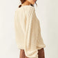 Free People Frankie Cable Sweater Ivory