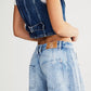 Free People Good Luck Barrel Jeans Barnyard Blue