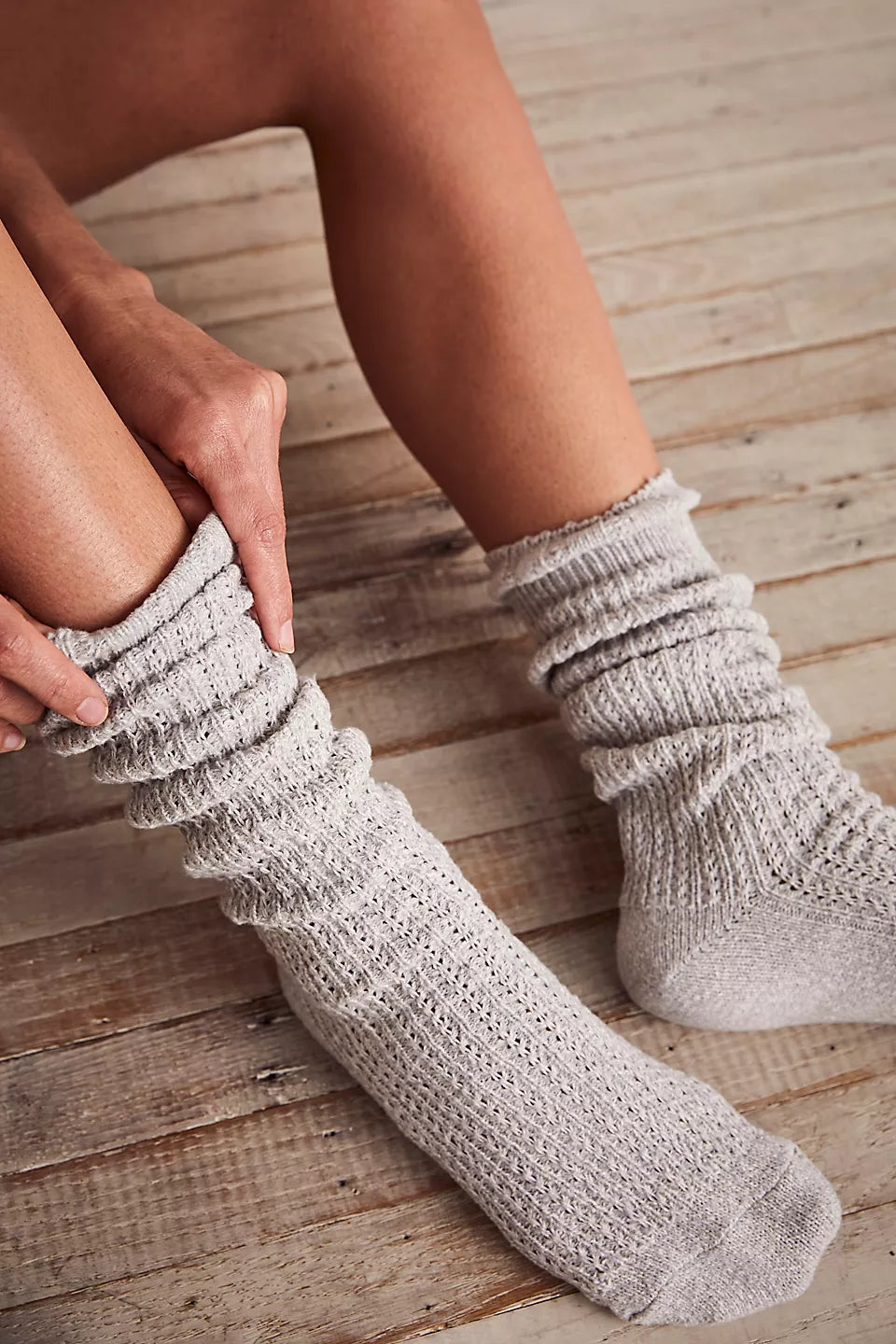 Free People Staple Slouch Sock Marled Grey