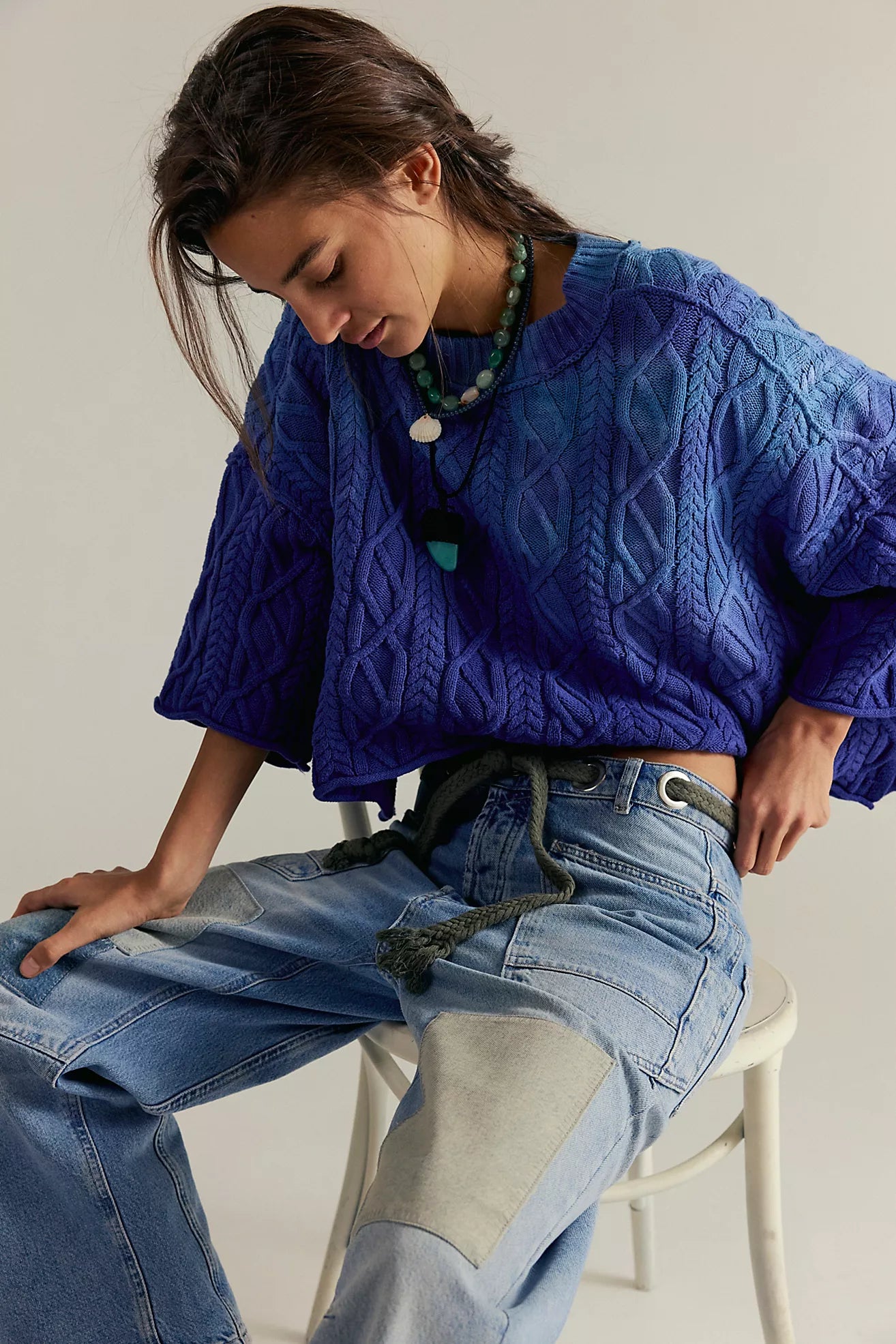 Free People Moxie Low Slung Pull on Barrel Jeans