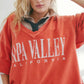 Free People Venice V-Neck Graphic Sweatshirt