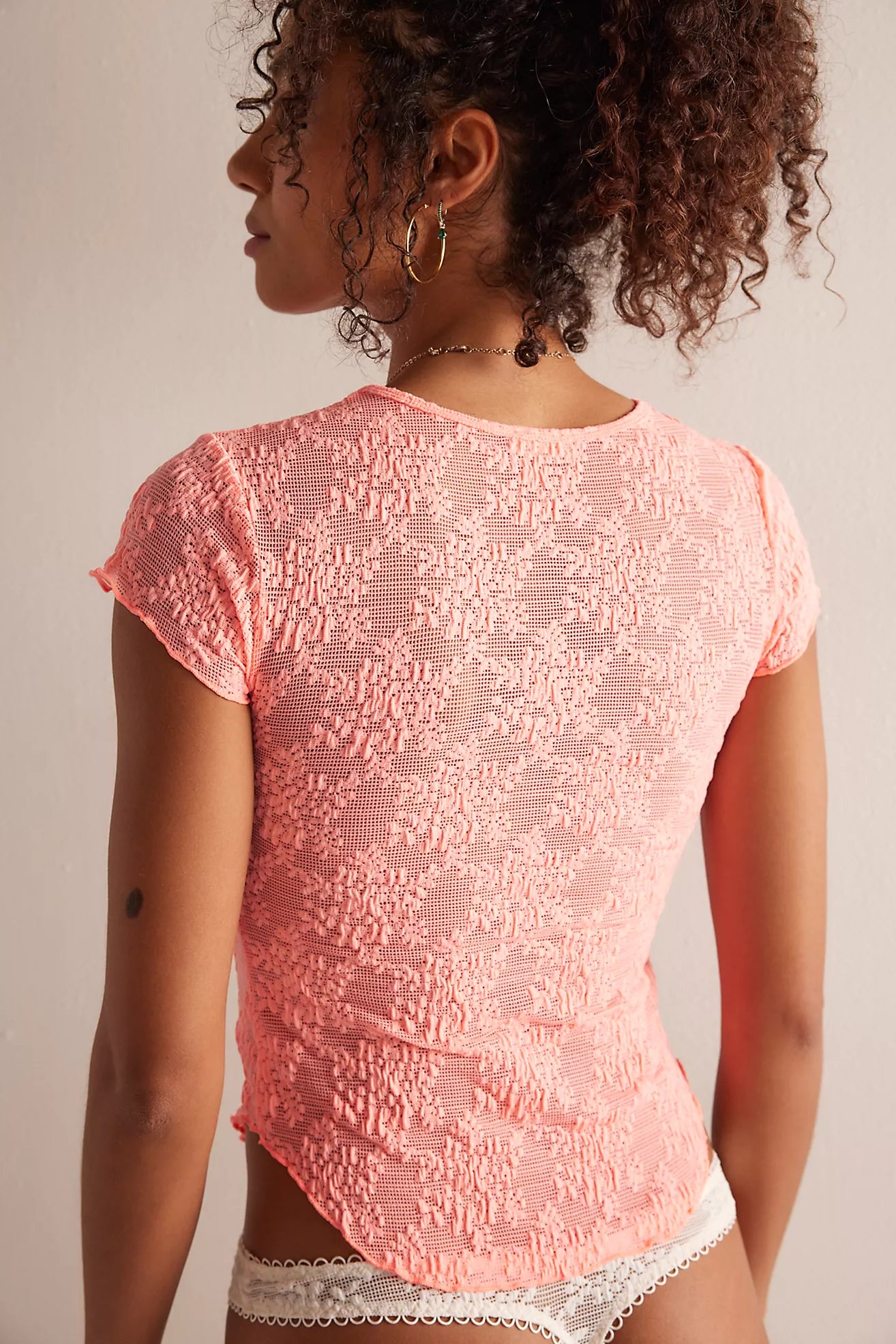 Free People Ready To Go Lace Tee